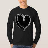 Aesthetic Black Heart T-shirt (Voorkant)