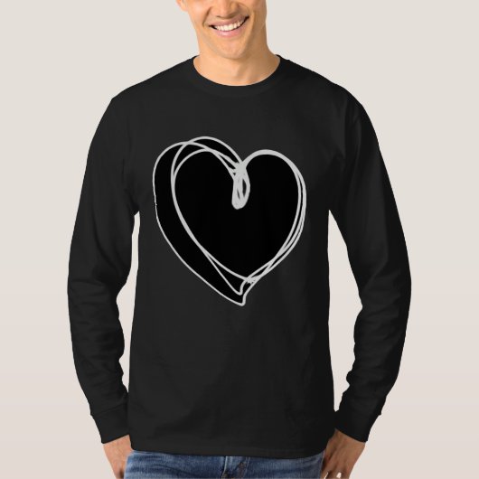 Aesthetic Black Heart T-shirt (Voorkant)