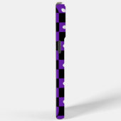 Aesthetic black purple checkerboard with retro dot Case-Mate iPhone case (Achterkant / Rechts)