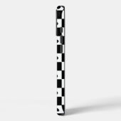 Aesthetic black white checkerboard with retro dots Case-Mate iPhone case (Achterkant / Links)