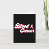 Aesthetic Blood Cancer Awareness Red Ribbon T-shir Kaart (Voorkant)