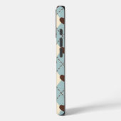 Aesthetic Blue,Cream Argyle Heart Pattern cover (Achterkant / Links)