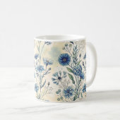 Aesthetic Blue Wildflowers Koffiemok (Voorkant rechts)
