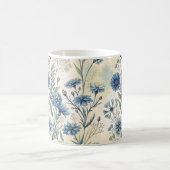 Aesthetic Blue Wildflowers Koffiemok (Center)