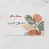 Aesthetic Boho Tropical Wellness Coach Card Visitekaartje (Voorkant)