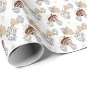 Aesthetic Boho Wildflowers Flowers  Cadeaupapier (Rol Hoek)