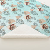 Aesthetic Boho Wildflowers Flowers  Sherpa Deken (3/4)