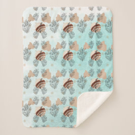 Aesthetic Boho Wildflowers Flowers  Sherpa Deken