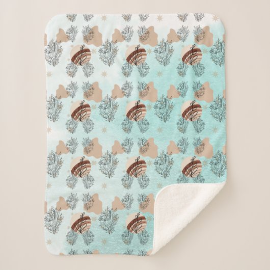 Aesthetic Boho Wildflowers Flowers  Sherpa Deken (Voorkant)