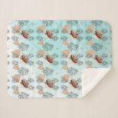 Aesthetic Boho Wildflowers Flowers  Sherpa Deken (Voorkant (horizontaal))