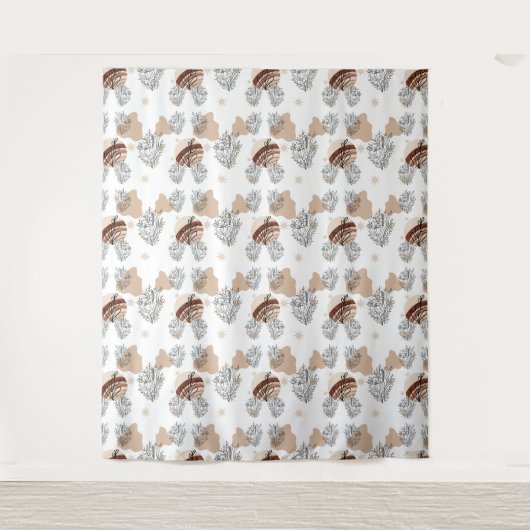 Aesthetic Boho Wildflowers Flowers  Wandkleed (Voorkant)