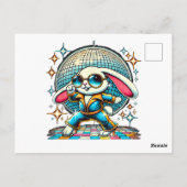 Aesthetic Bunny Disco Briefkaart (Achterkant)