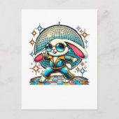Aesthetic Bunny Disco Briefkaart (Voorkant)