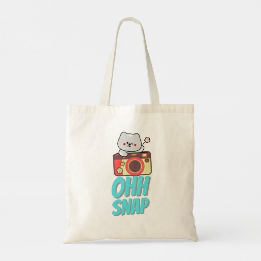 Aesthetic Camera quote Tote Bag  (Achterkant)