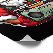 Aesthetic Christmas 90's Hip Hop Radio Santa Boomb Poster (Hoek)