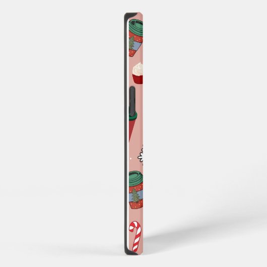 Aesthetic Christmas Mistletoe Coffee iPhone Hoesje (Rechterkant)