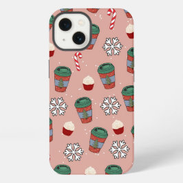 Aesthetic Christmas Mistletoe Coffee iPhone 13 Hoesje