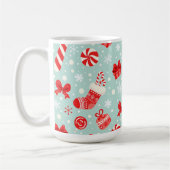 Aesthetic Christmas Pattern Candy Koffiemok (Links)