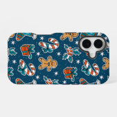 Aesthetic Christmas Pattern Santa Candy iPhone 16 Hoesje (Achterkant horizontaal)