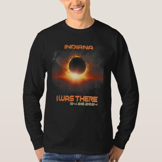 Aesthetic Cityscape Total Solar Eclipse 2024 India T-shirt (Voorkant)