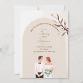 Aesthetic classy wedding invitation kaart (Voorkant)