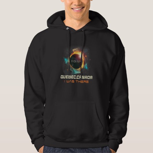 Aesthetic Colorful Total Solar Eclipse 2024 Quebec Hoodie (Voorkant)