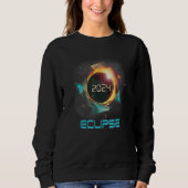 Aesthetic Colorful Total Solar Eclipse 2024 Trui (Voorkant)
