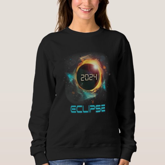 Aesthetic Colorful Total Solar Eclipse 2024 Trui (Voorkant)