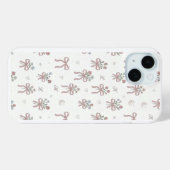 Aesthetic Coquette Bow & Initial Repeat Pattern Ph Case-Mate iPhone Case (Achterkant (horizontaal))