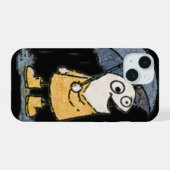 Aesthetic Cozy Loop Character Rainy Day Phone Ca iPhone 15 Case (Achterkant horizontaal)
