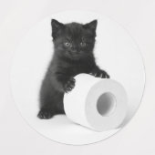 Aesthetic Curious Cats Exploring Toilet Paper Labels (Design 1)