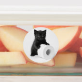 Aesthetic Curious Cats Exploring Toilet Paper Labels (Aangebracht)