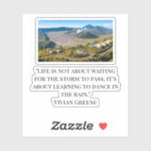 Aesthetic Dance in the Rain Quote  Sticker (Vel)