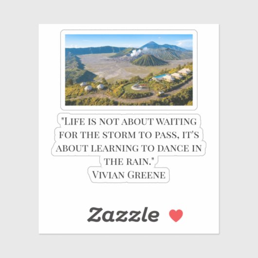 Aesthetic Dance in the Rain Quote  Sticker (Vel)