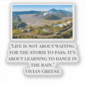 Aesthetic Dance in the Rain Quote  Sticker (Voorkant)