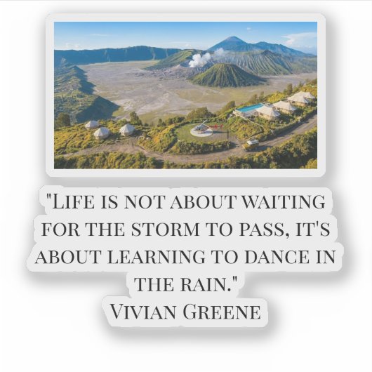 Aesthetic Dance in the Rain Quote  Sticker (Voorkant)