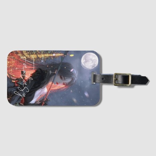 Aesthetic / Dark Fantasy Girl Bagagelabel (Voorkant (horizontaal))