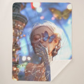 Aesthetic / Dark Fantasy Girl Sherpa Deken (Voorkant)