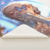 Aesthetic / Dark Fantasy Girl Sherpa Deken (3/4)