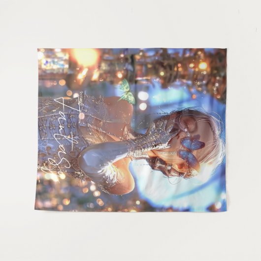 Aesthetic / Dark Fantasy Girl Wandkleed (Voorkant (horizontaal))