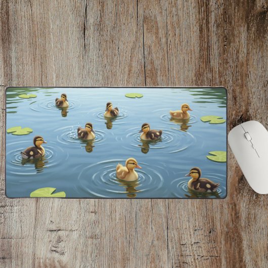 Aesthetic Desk Mat, Desk Pad, Cute Duck Bureaumat