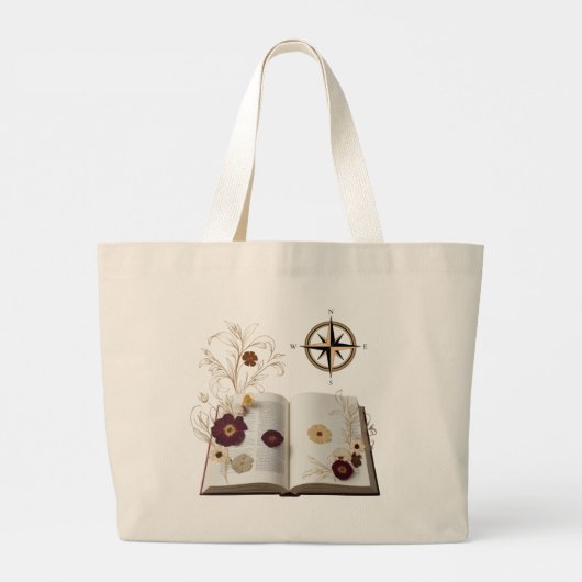 Aesthetic Enchanted Bookworm Jumbo Tote Bag  (Achterkant)