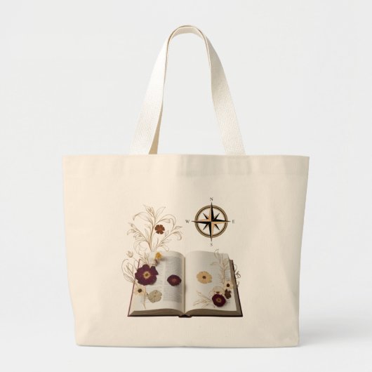 Aesthetic Enchanted Bookworm Jumbo Tote Bag  (Voorkant)