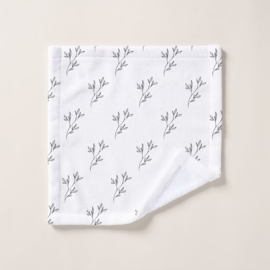 Aesthetic Floral Pattern Towel Set Bad Handdoek (Wasdoekje)