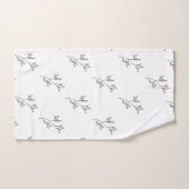 Aesthetic Floral Pattern Towel Set Bad Handdoek (Handdoek)