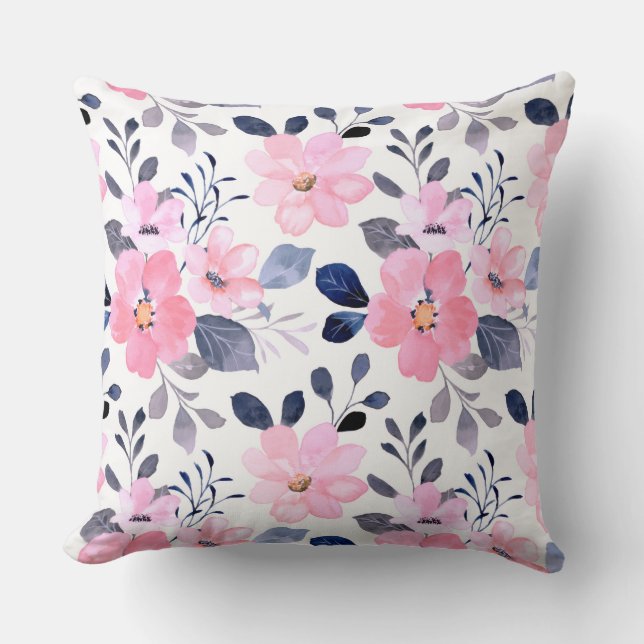 Aesthetic Floral Throw Pillow Kussen (Voorkant)