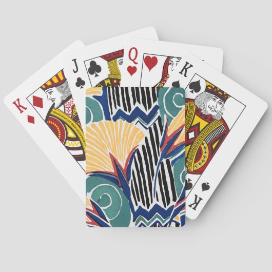 Aesthetic flower pattern background  pokerkaarten (Achterkant)