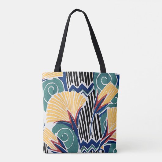 Aesthetic flower pattern background tote bag (Achterkant)