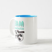 Aesthetic Fun Quote Coffee Mug  Tweekleurige Koffiemok (Voorkant links)