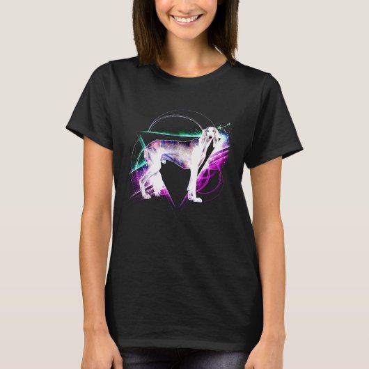 Aesthetic Galaxy Saluki T-shirt (Voorkant)